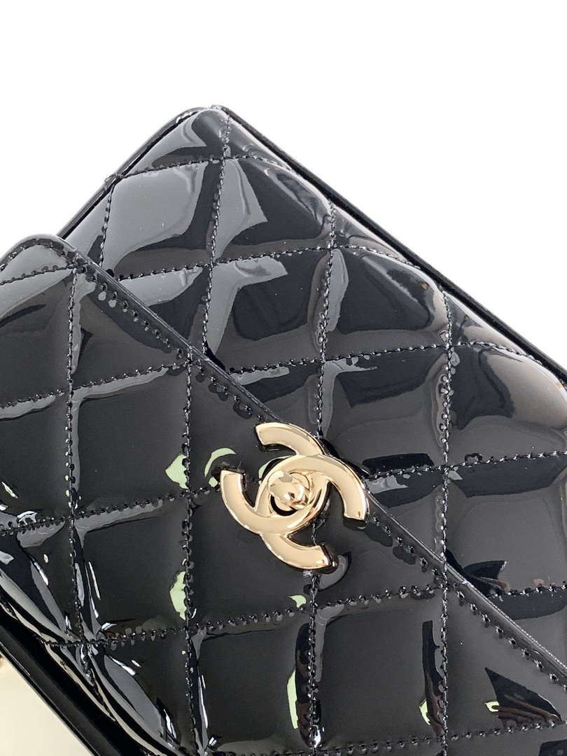 Chanel AS4511 Patent Calfskin & Gold-Tone Metal Black - Default Title - View 5