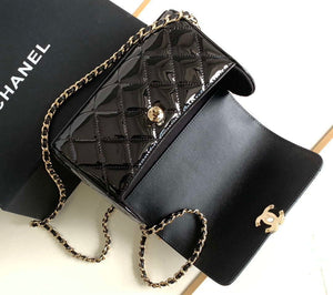 Chanel AS4511 Patent Calfskin & Gold-Tone Metal Black - Default Title - View 7
