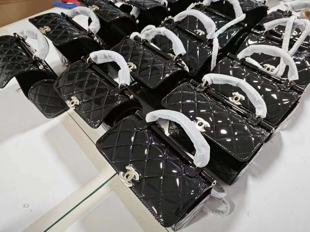 Chanel AS4511 Patent Calfskin & Gold-Tone Metal Black