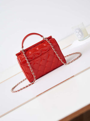 Chanel AS4511 Patent Calfskin & Gold-Tone Metal Red - Default Title - View 8