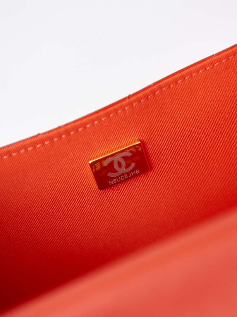 Chanel AS4511 Patent Calfskin & Gold-Tone Metal Red