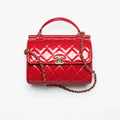 Chanel AS4511 Patent Calfskin & Gold-Tone Metal Red - Default Title - View 1