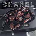 Chanel AS4561 Evening Bag Sequins & Black-Tone Metal Black &  Pink - Default Title - View 1
