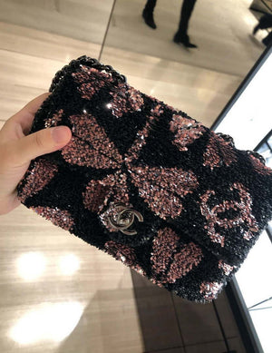 Chanel AS4561 Evening Bag Sequins & Black-Tone Metal Black &  Pink - Default Title - View 4