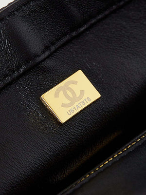 Chanel AS4561 Evening Bag Sequins & Gold-Tone Metal Black & White - Default Title - View 9