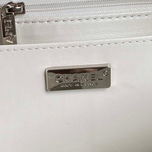 Chanel AS4561 Evening Bag Sequins & Silver-Tone Metal White & Black - Default Title - View 9