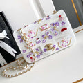 Chanel AS4561 Evening Bag Sequins & Silver-Tone Metal White & Purple - Default Title - View 1