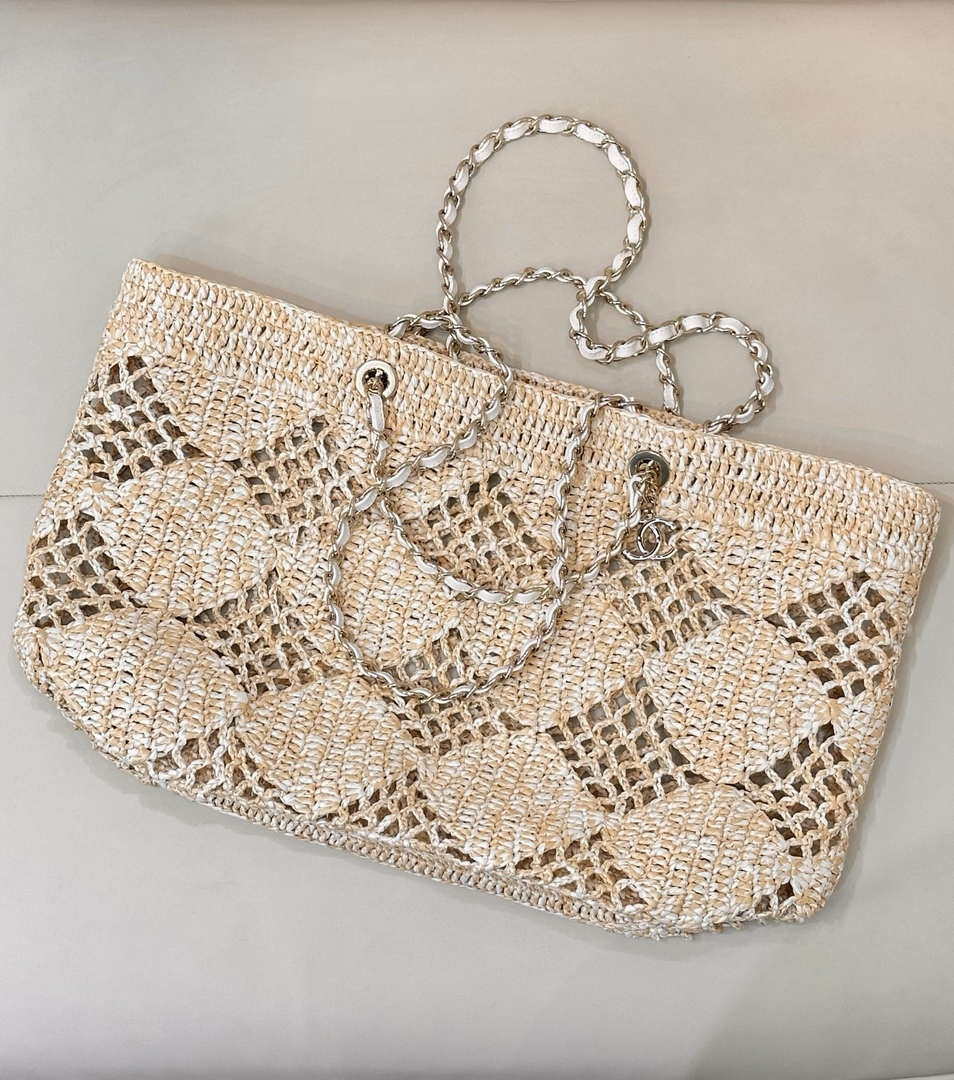 Chanel AS4576 25SS Shopping Bag beige Raffia