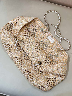 Chanel AS4576 25SS Shopping Bag beige Raffia - Default Title - View 3