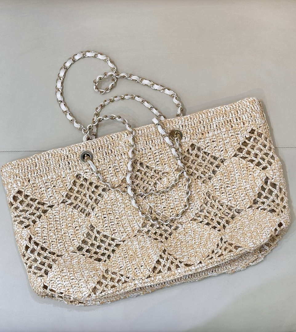 Chanel AS4576 25SS Shopping Bag beige Raffia