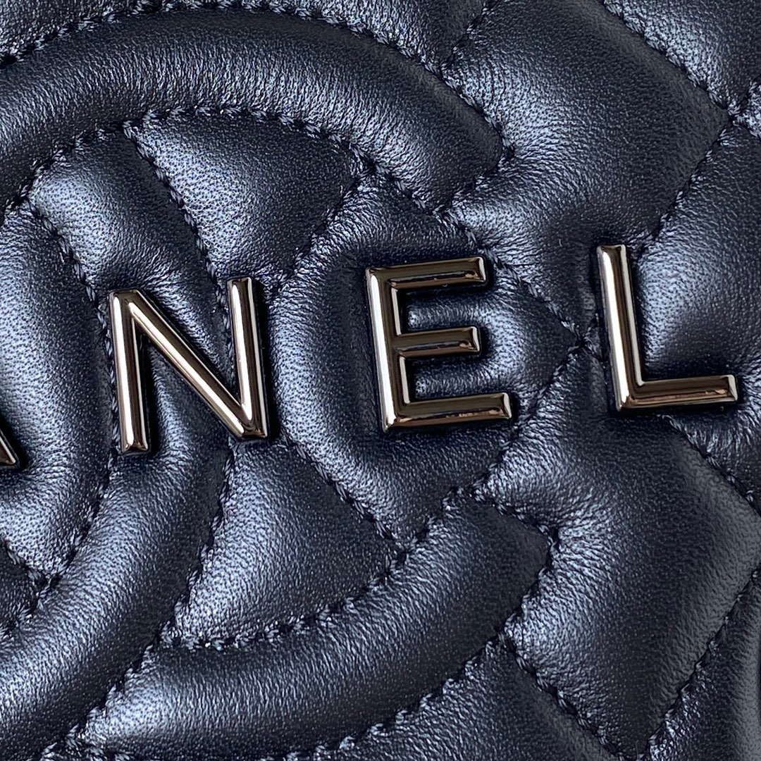 Chanel AS4579 Star Handbag metallic Lambskin Black metal Black - Default Title - View 9