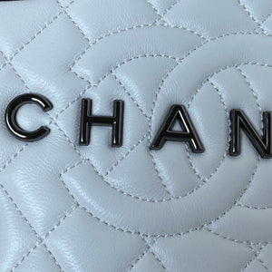 Chanel AS4579 Star Handbag metallic Lambskin Black metal White - Default Title - View 3