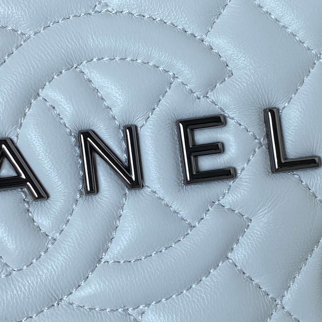 Chanel AS4579 Star Handbag metallic Lambskin Black metal White - Default Title - View 4