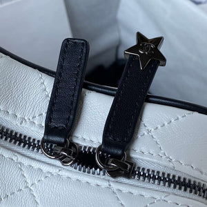 Chanel AS4579 Star Handbag metallic Lambskin Black metal White - Default Title - View 5