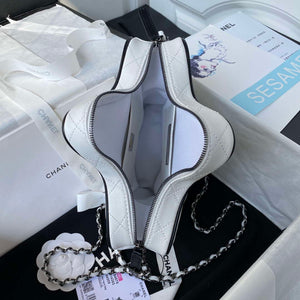 Chanel AS4579 Star Handbag metallic Lambskin Black metal White - Default Title - View 7