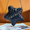 Chanel AS4579 Star Handbag metallic Lambskin gold metal Black - Default Title - View 1