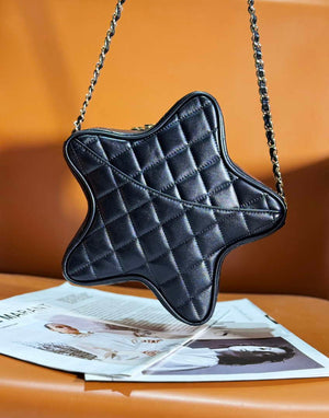 Chanel AS4579 Star Handbag metallic Lambskin gold metal Black - Default Title - View 3