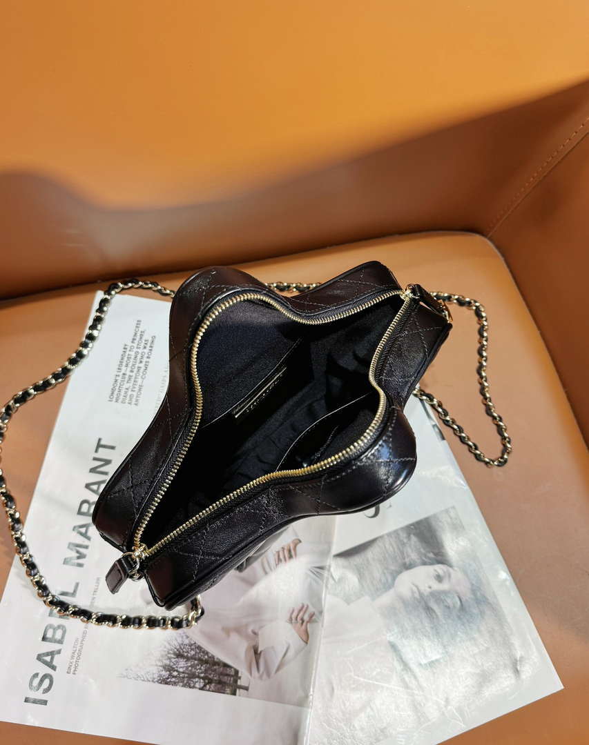Chanel AS4579 Star Handbag metallic Lambskin gold metal Black - Default Title - View 6