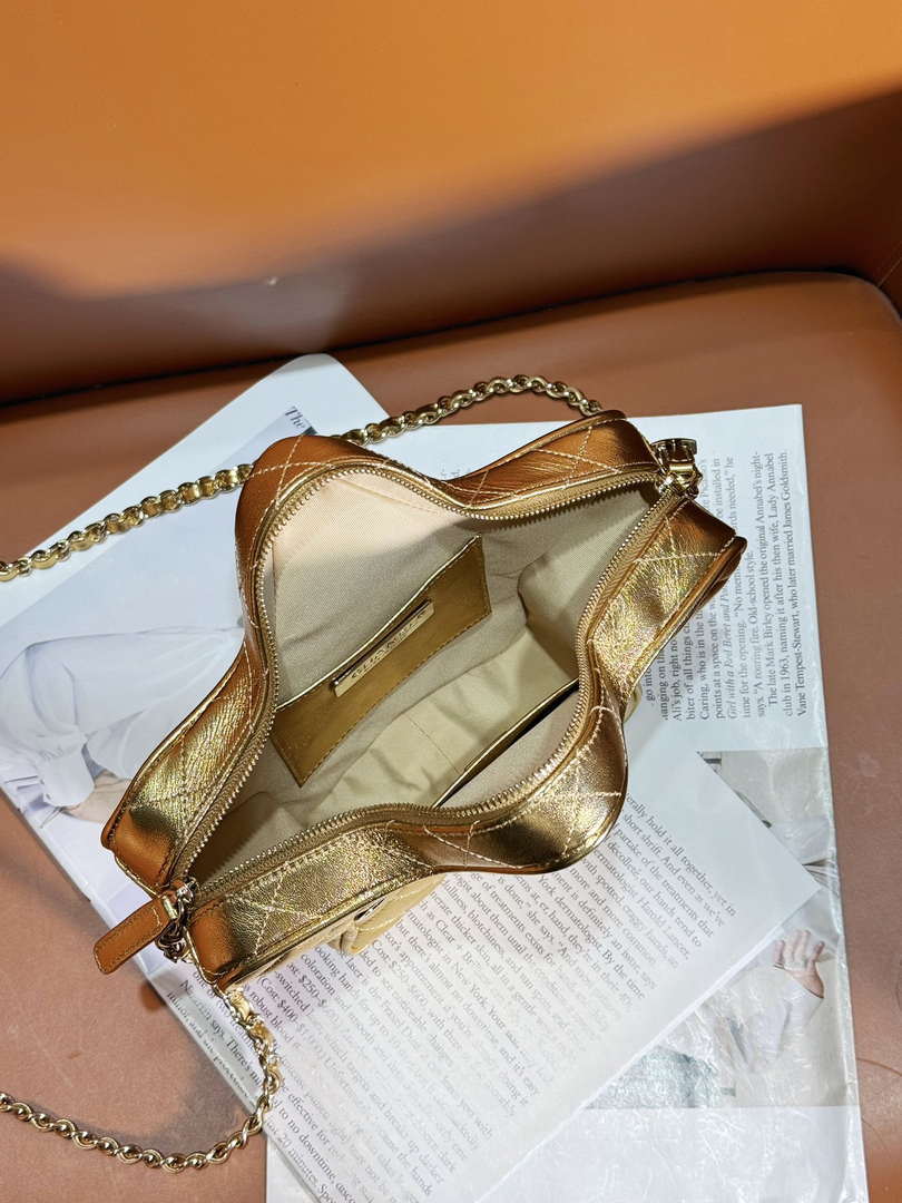 Chanel AS4579 Star Handbag metallic Lambskin gold metal Gold - Default Title - View 5