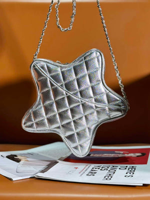 Chanel AS4579 Star Handbag metallic Lambskin gold metal Silver - Default Title - View 2