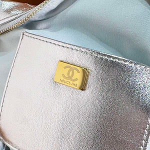 Chanel AS4579 Star Handbag metallic Lambskin gold metal Silver - Default Title - View 9