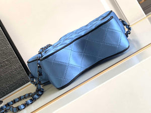 Chanel AS4579 Star Handbag Satin & Black-tone metal Blue - Default Title - View 4