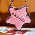 Chanel AS4579 Star Handbag Satin & Black-tone metal Pink - Default Title - View 1