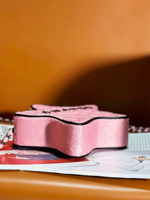 Chanel AS4579 Star Handbag Satin & Black-tone metal Pink - Default Title - View 4
