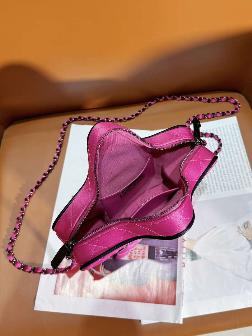 Chanel AS4579 Star Handbag Satin & Black-tone metal Rose Pink - Default Title - View 4