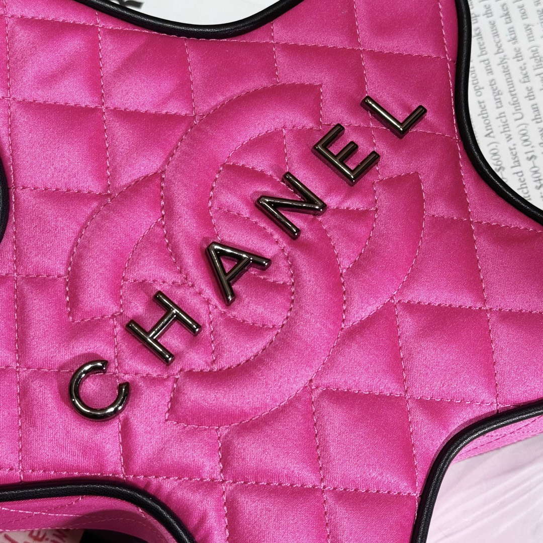Chanel AS4579 Star Handbag Satin & Black-tone metal Rose Pink - Default Title - View 5