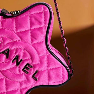 Chanel AS4579 Star Handbag Satin & Black-tone metal Rose Pink - Default Title - View 6