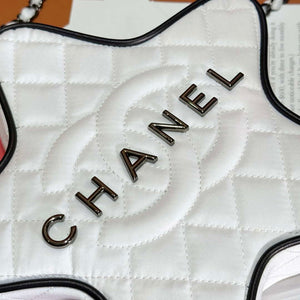 Chanel AS4579 Star Handbag Satin & Black-tone metal White - Default Title - View 6