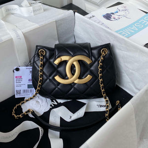 Chanel AS4609 Small Messenger bag Lambskin Black - Default Title - View 1