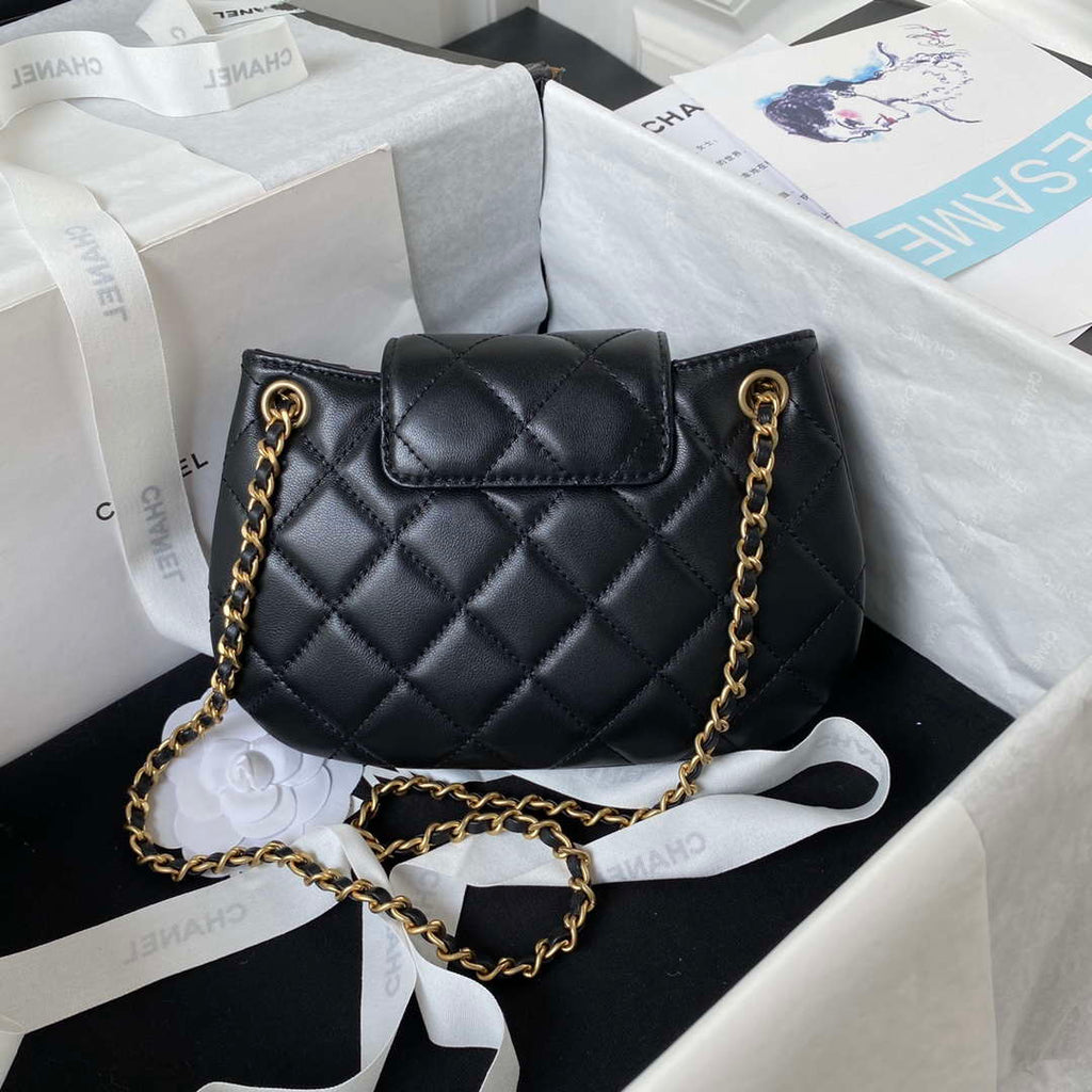 Chanel AS4609 Small Messenger bag Lambskin Black