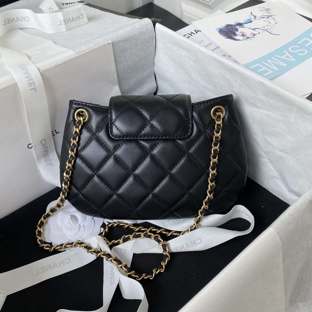 Chanel AS4609 Small Messenger bag Lambskin Black