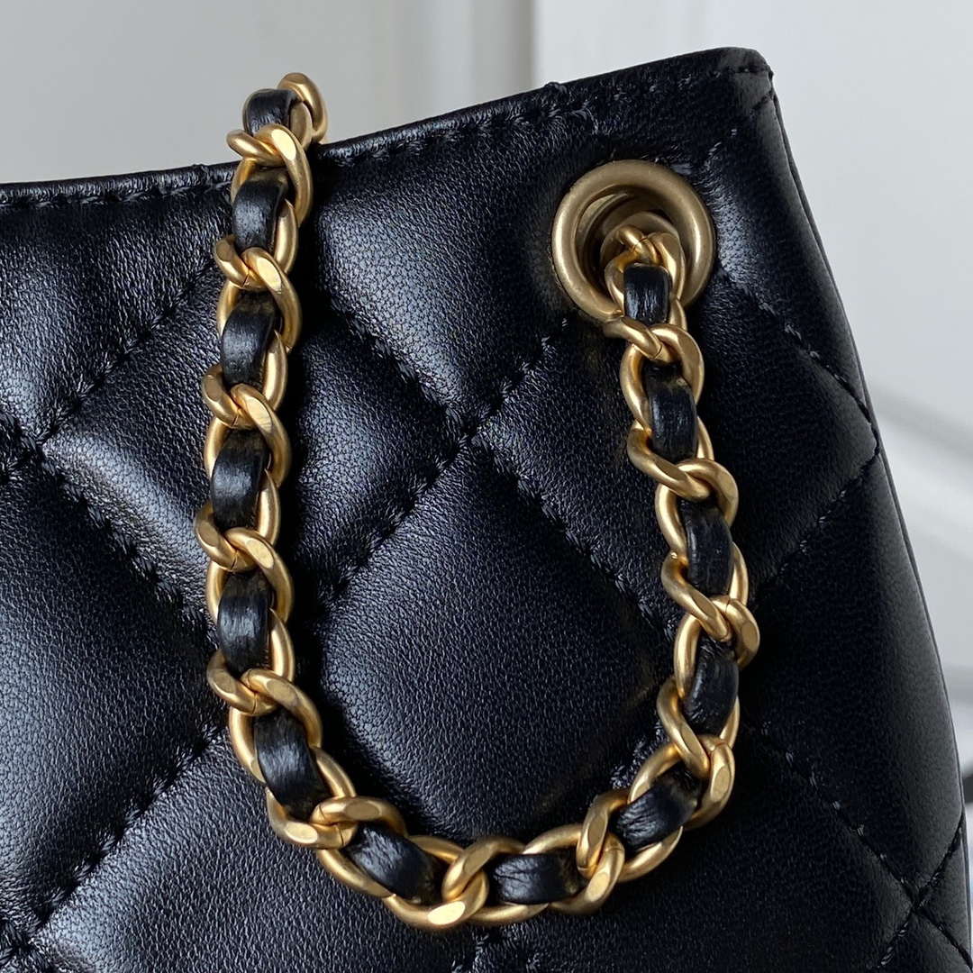 Chanel AS4609 Small Messenger bag Lambskin Black - Default Title - View 6