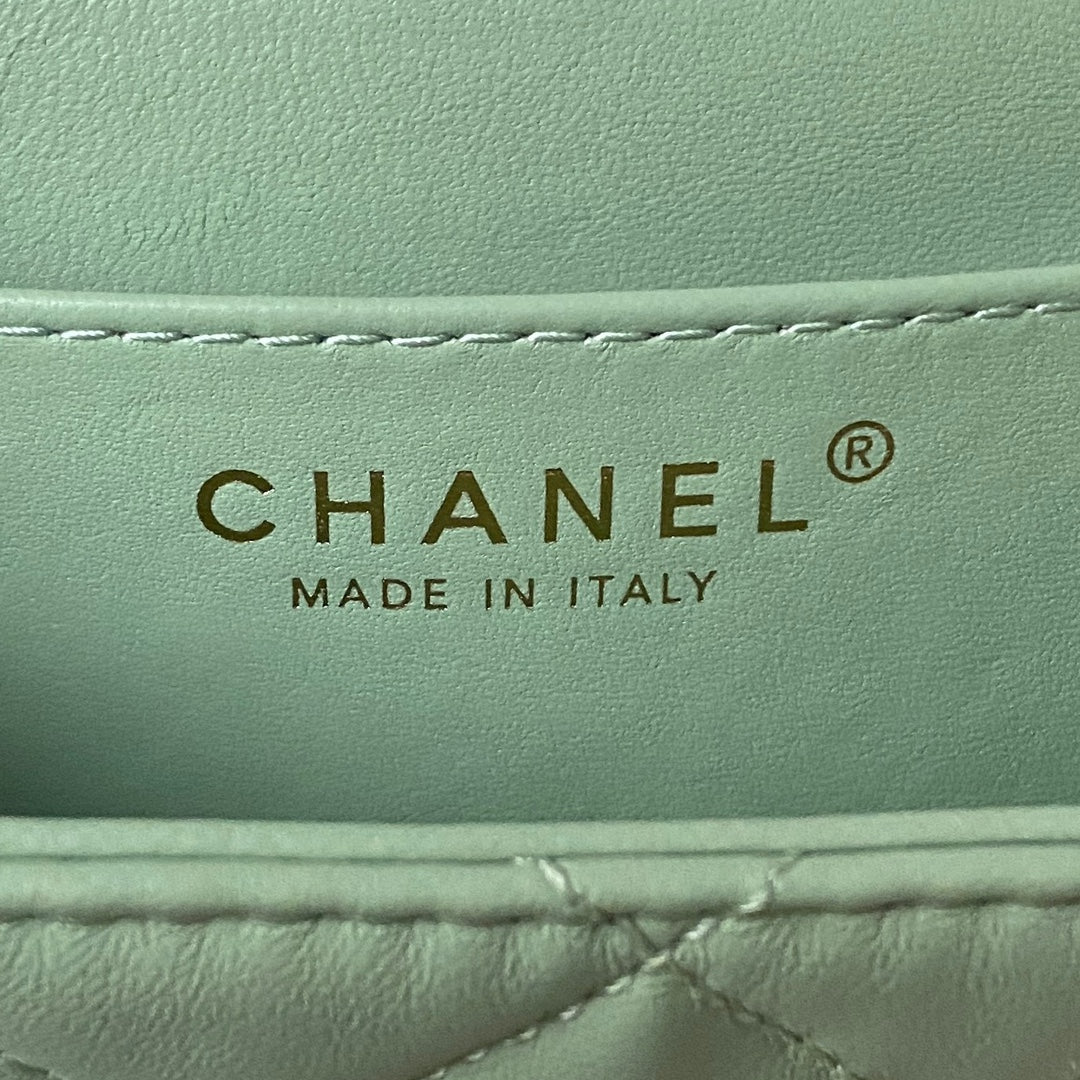 Chanel AS4609 Small Messenger bag Lambskin Green - Default Title - View 8