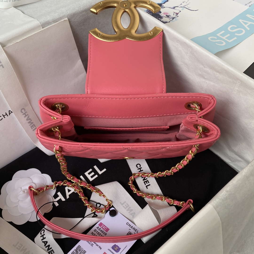 Chanel AS4609 Small Messenger bag Lambskin Red