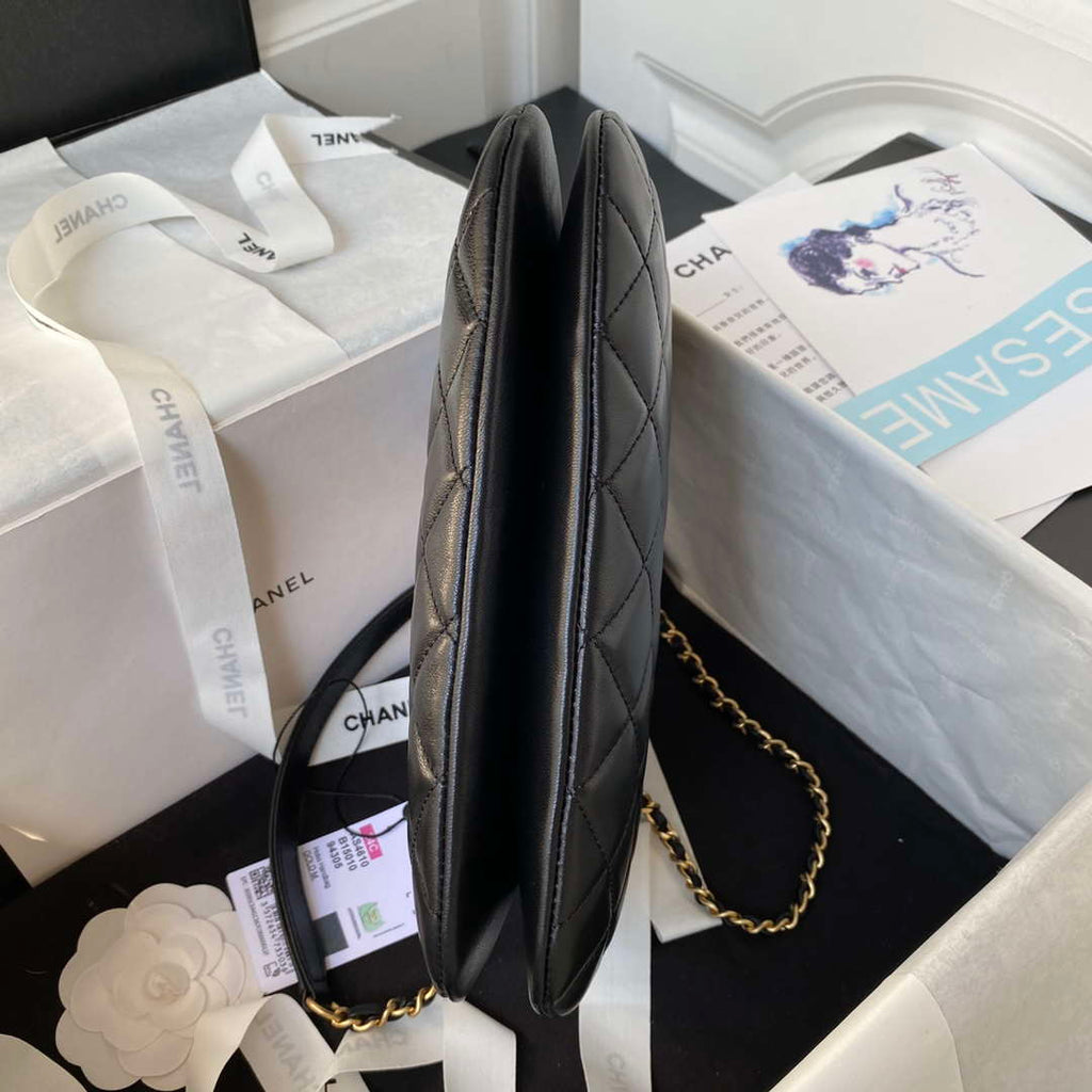 Chanel AS4610 Messenger bag Lambskin Black