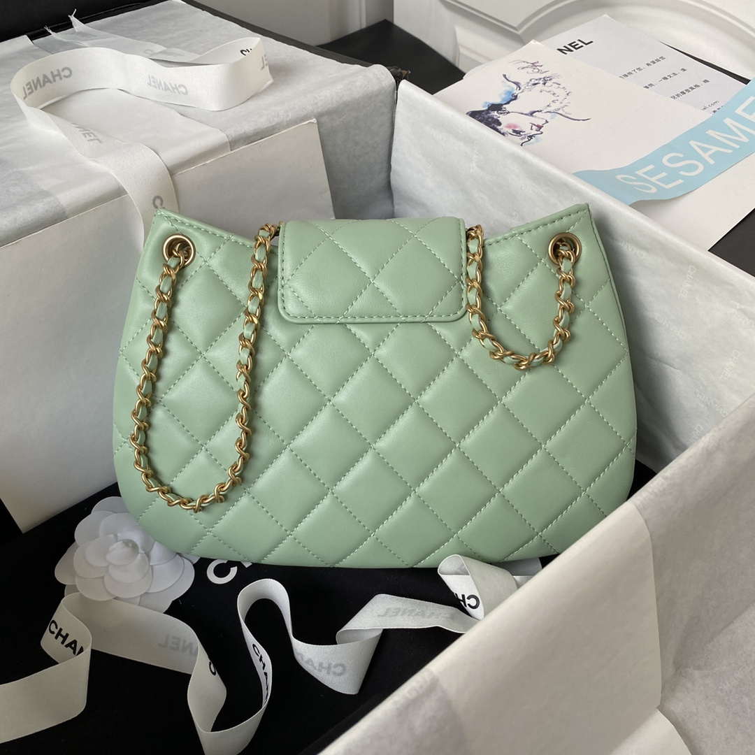 Chanel AS4610 Messenger bag Lambskin Green - Default Title - View 2