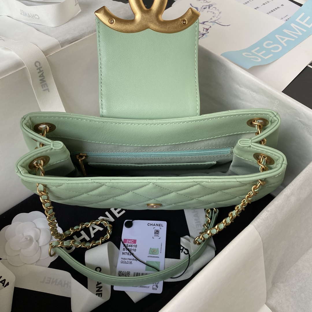 Chanel AS4610 Messenger bag Lambskin Green - Default Title - View 5