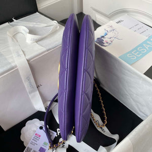 Chanel AS4610 Messenger bag Lambskin Purple - Default Title - View 5