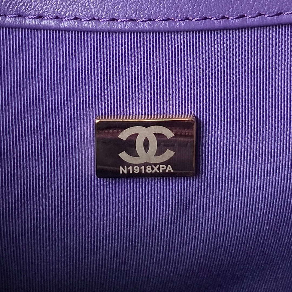 Chanel AS4610 Messenger bag Lambskin Purple