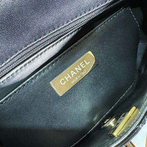 Chanel AS4646 MINI FLAP BAG & STAR COIN PURSE Mirror Calfskin  Metallic Calfskin & Gold-Tone Metal Black - Default Title - View 8