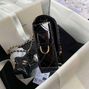 Chanel AS4647 Mini Flap Bag & STAR COIN PURSE Metallic Calfskin & Gold-Tone Metal Black - Default Title - View 5