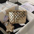 Chanel AS4647 Mini Flap Bag & STAR COIN PURSE Metallic Calfskin & Gold-Tone Metal Gold - Default Title - View 1