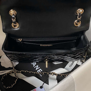 Chanel AS4648 Flap Bag & STAR COIN PURSE Mirror Calfskin Metallic Calfskin & Gold-Tone Metal Black - Default Title - View 8