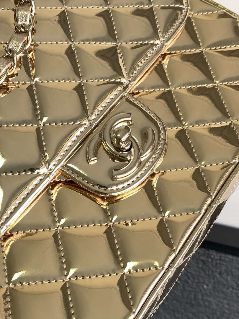 Chanel AS4649 BACKPACK & Star Coin Purse Metallic Calfskin & Gold-Tone Metal Light Gold - Default Title - View 5
