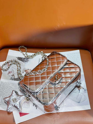 Chanel AS4649 BACKPACK & Star Coin Purse Metallic Calfskin & Gold-Tone Metal Silver - Default Title - View 1