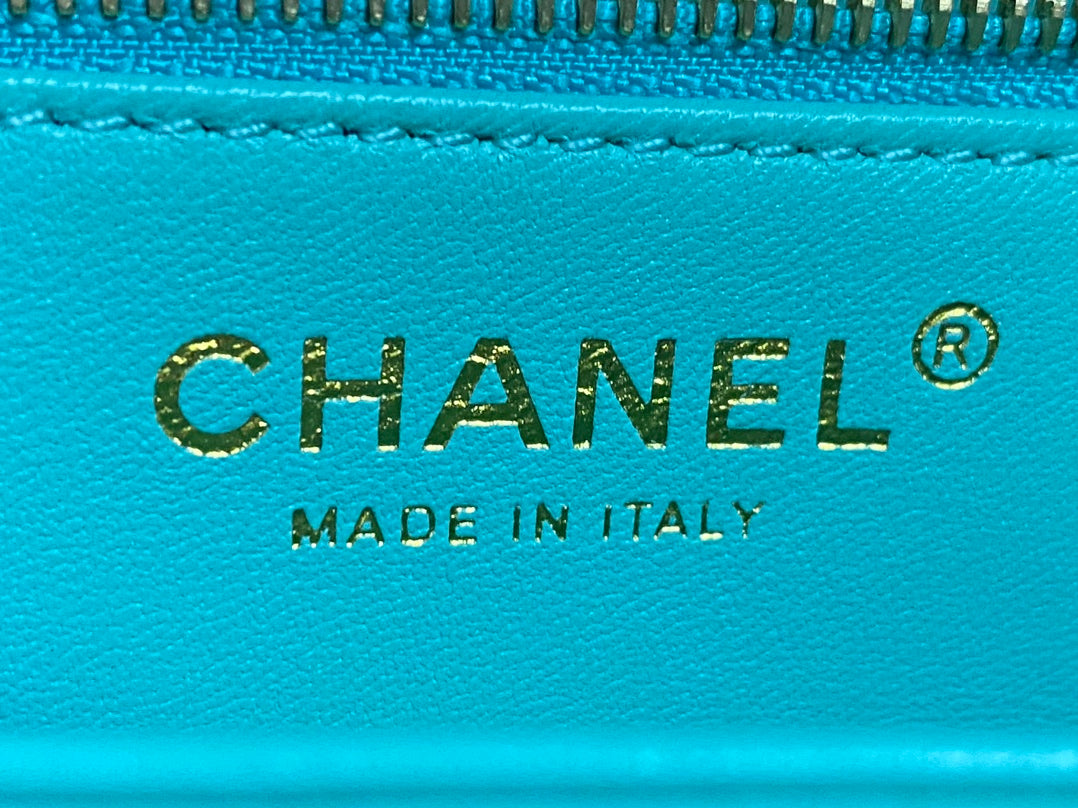 Chanel AS4654 Trendy CC Flap Bag With Top Handle Blue Lambskin Multicolor Logo - Default Title - View 8